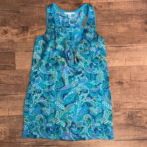 DVF silk racer back dress